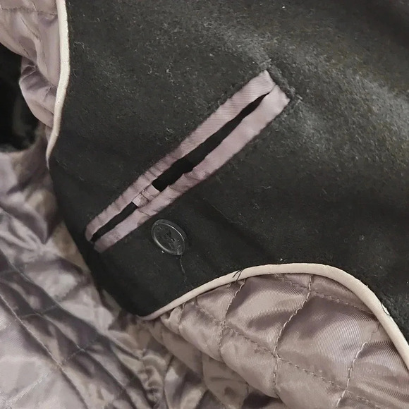 Calvin Klein Wool and Quilted Lining Double Zip Jacket, Black, Men's Large - Picture 7 of 9